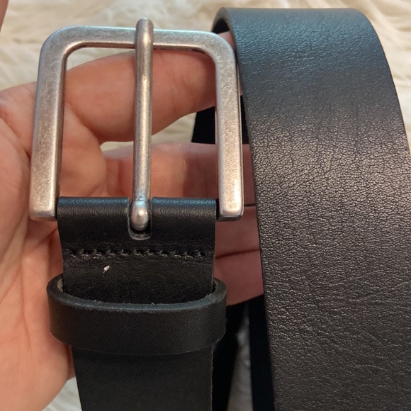 ZARA 100% LEATHER MAN BELT SIZE 34 color black see all photos - Picture 3 of 12